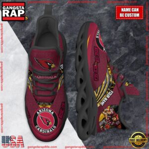 National Football League Custom Name Arizona Cardinals Air Max Shoes Air Cushion Sneakers