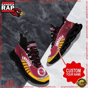 National Football League Custom Name Arizona Cardinals Sport Football Air Max Shoes Air Cushion Sneakers
