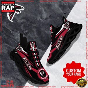 National Football League Custom Name Atlanta Falcons Football Air Max Shoes Air Cushion Sneakers