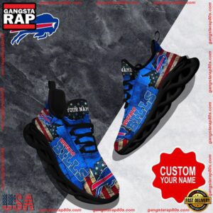 National Football League Custom Name Buffalo Bills Air Max Shoes Air Cushion Sneakers