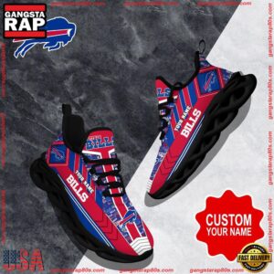 National Football League Custom Name Buffalo Bills Logo Air Max Shoes Air Cushion Sneakers