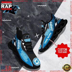 National Football League Custom Name Carolina Panthers Shoes Sport Loves Air Max Shoes Air Cushion Sneakers