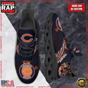 National Football League Custom Name Chicago Bears Air Max Shoes Air Cushion Sneakers