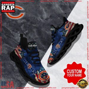 National Football League Custom Name Chicago Bears Air Max Shoes Air Cushion Sneakers
