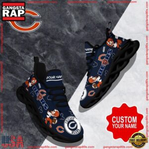 National Football League Custom Name Chicago Bears Christmas Air Max Shoes Air Cushion Sneakers