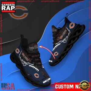 National Football League Custom Name Chicago Bears Air Max Shoes Air Cushion Sneakers