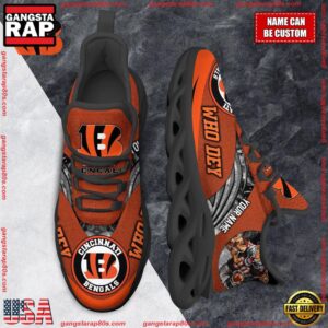 National Football League Custom Name Cincinnati Bengals Air Max Shoes Air Cushion Sneakers