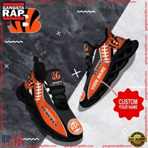National Football League Custom Name Cincinnati Bengals Shoes Sport Loves Air Max Shoes Air Cushion Sneakers