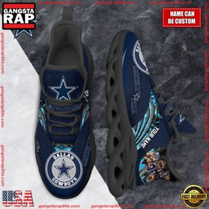 National Football League Custom Name Dallas Cowboys Air Max Shoes Air Cushion Sneakers