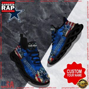 National Football League Custom Name Dallas Cowboys Air Max Shoes Air Cushion Sneakers