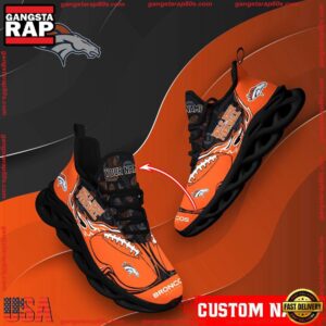 National Football League Custom Name Denver Broncos Air Max Shoes Air Cushion Sneakers