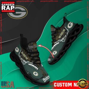 National Football League Custom Name Green Bay Packers Air Max Shoes Air Cushion Sneakers