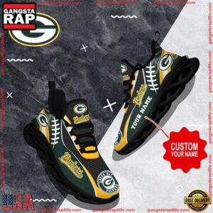 National Football League Custom Name Green Bay Packers Shoes Sport Loves Air Max Shoes Air Cushion Sneakers