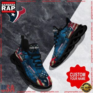 National Football League Custom Name Houston Texans Air Max Shoes Air Cushion Sneakers
