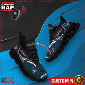 National Football League Custom Name Houston Texans Air Max Shoes Air Cushion Sneakers