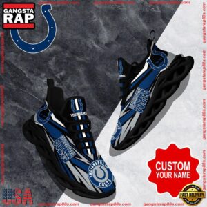 National Football League Custom Name Indianapolis Colts Football Air Max Shoes Air Cushion Sneakers
