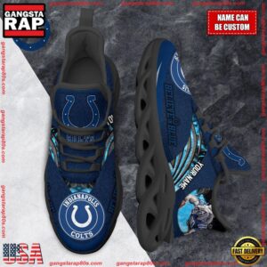 National Football League Custom Name Indianapolis Colts Air Max Shoes Air Cushion Sneakers