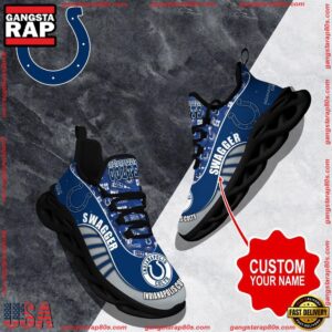 National Football League Custom Name Indianapolis Colts Sport Football Air Max Shoes Air Cushion Sneakers
