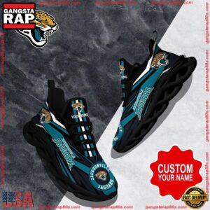 National Football League Custom Name Jacksonville Jaguars Football Air Max Shoes Air Cushion Sneakers