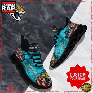 National Football League Custom Name Jacksonville Jaguars Air Max Shoes Air Cushion Sneakers