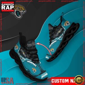 National Football League Custom Name Jacksonville Jaguars Air Max Shoes Air Cushion Sneakers