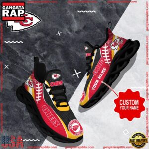 National Football League Custom Name Kansas City Chiefs Shoes Sport Loves Air Max Shoes Air Cushion Sneakers