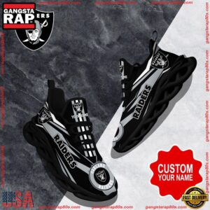 National Football League Custom Name Las Vegas Raiders Football Air Max Shoes Air Cushion Sneakers