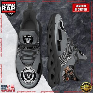 National Football League Custom Name Las Vegas Raiders Air Max Shoes Air Cushion Sneakers
