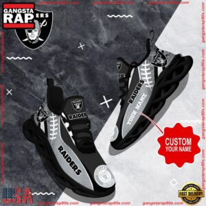 National Football League Custom Name Las Vegas Raiders Shoes Sport Loves Air Max Shoes Air Cushion Sneakers