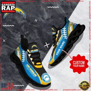National Football League Custom Name Los Angeles Chargers Shoes Sport Loves Air Max Shoes Air Cushion Sneakers