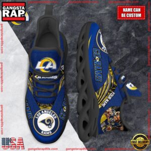 National Football League Custom Name Los Angeles Rams Air Max Shoes Air Cushion Sneakers