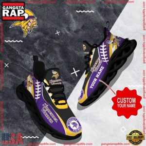 National Football League Custom Name Minnesota Vikings Shoes Sport Loves Air Max Shoes Air Cushion Sneakers