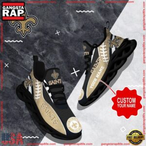 National Football League Custom Name New Orleans Saints Shoes Sport Loves Air Max Shoes Air Cushion Sneakers