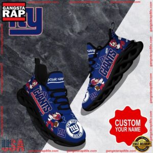 National Football League Custom Name New York Giants Christmas Air Max Shoes Air Cushion Sneakers