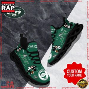National Football League Custom Name New York Jets Christmas Air Max Shoes Air Cushion Sneakers