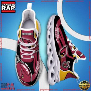 National Football League Custom Name Arizona Cardinals White C Shoes Air Max Shoes Air Cushion Sneakers