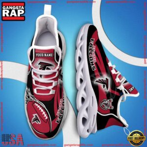 National Football League Custom Name Atlanta Falcons White C Shoes Air Max Shoes Air Cushion Sneakers