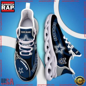 National Football League Custom Name Dallas Cowboys White C Shoes Air Max Shoes Air Cushion Sneakers