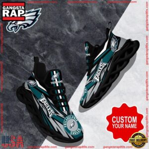 National Football League Custom Name Philadelphia Eagles Football Air Max Shoes Air Cushion Sneakers