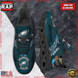 National Football League Custom Name Philadelphia Eagles Air Max Shoes Air Cushion Sneakers