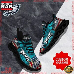 National Football League Custom Name Philadelphia Eagles Air Max Shoes Air Cushion Sneakers