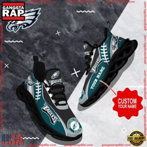 National Football League Custom Name Philadelphia Eagles Shoes Sport Loves Air Max Shoes Air Cushion Sneakers