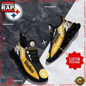 National Football League Custom Name Pittsburgh Steelers Shoes Sport Loves Air Max Shoes Air Cushion Sneakers