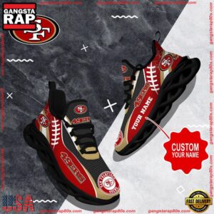 National Football League Custom Name San Francisco 49ers Shoes Sport Loves Air Max Shoes Air Cushion Sneakers