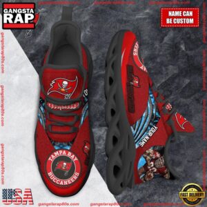 National Football League Custom Name Tampa Bay Buccaneers Air Max Shoes Air Cushion Sneakers