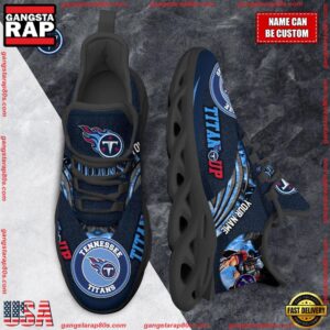 National Football League Custom Name Tennessee Titans Air Max Shoes Air Cushion Sneakers