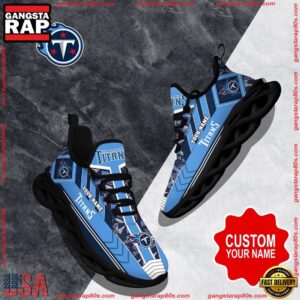 National Football League Custom Name Tennessee Titans Logo Air Max Shoes Air Cushion Sneakers