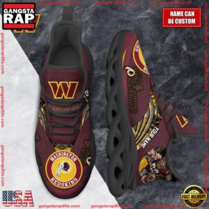 National Football League Custom Name Washington Commanders Air Max Shoes Air Cushion Sneakers