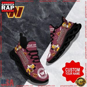 National Football League Custom Name Washington Commanders Christmas Air Max Shoes Air Cushion Sneakers