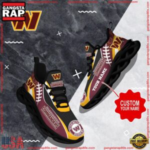 National Football League Custom Name Washington Commanders Shoes Sport Loves Air Max Shoes Air Cushion Sneakers